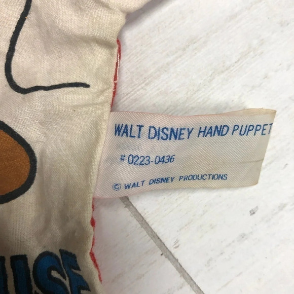 Vintage 1960’s Mickey Mouse‎ Hand Puppet Plastic Head Fabric Walt Disney Prod - Picture 3 of 8
